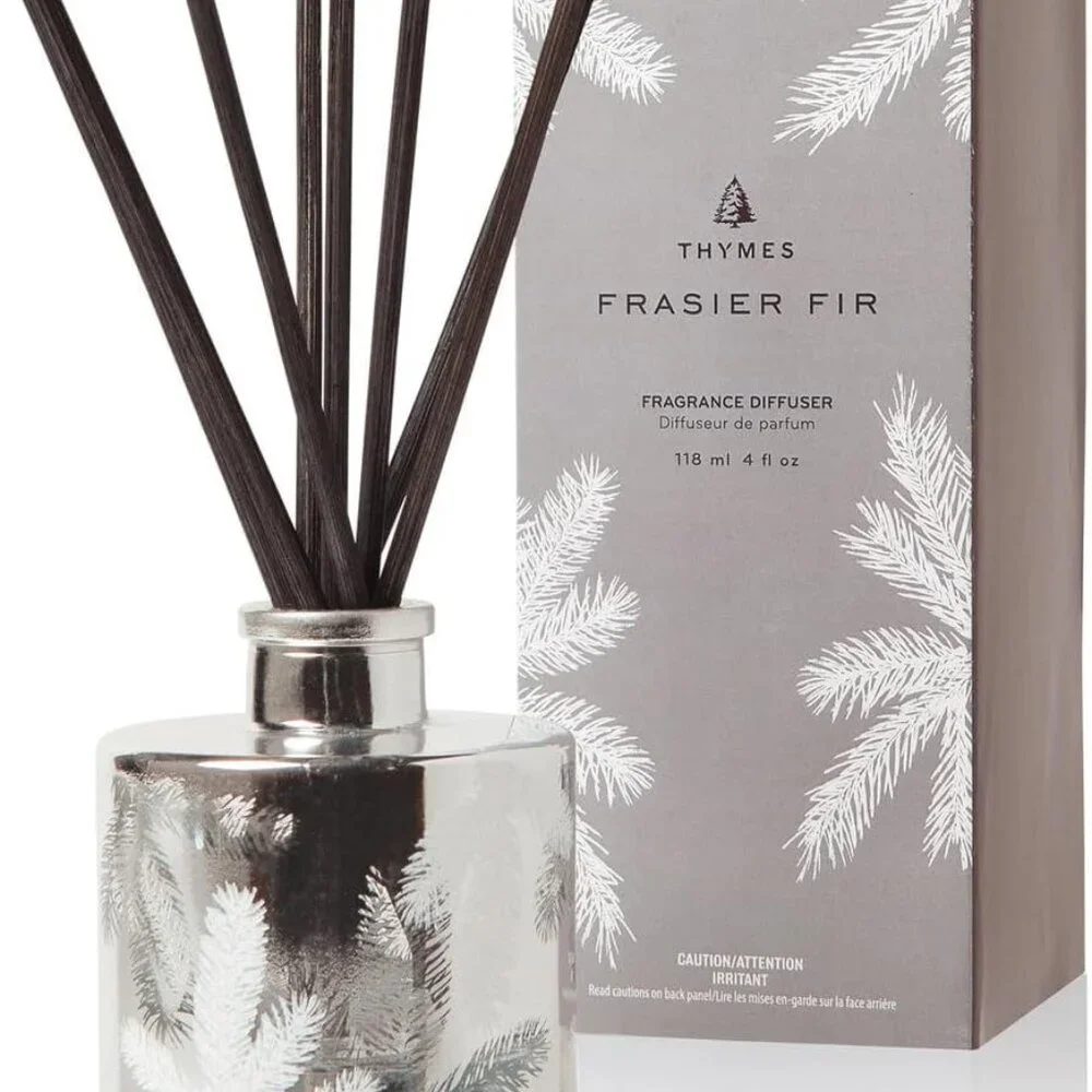 Frasier Fir Reed Diffuser Set – Includes Reeds, Fragrance Oil, and Frosted Glass - Picture 1 of 6